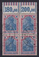 Deutsches Reich Infla-Germania Mi.-Nr. 152 Oberrand-VB Sauber O MÜNCHEN  - Used Stamps
