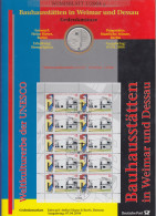 Bundesrepublik Numisblatt 1/2004 Bauhaus Weimar/Dessau Mit 10-Euro-Silbermünze  - Sammlungen