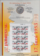 Bundesrepublik Numisblatt 3/2003 17.Juni 1953 Mit 10-Euro-Silbermünze  - Verzamelingen