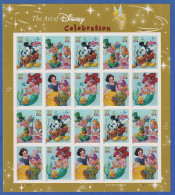 USA 2005 Walt Disney Mi-Nr 3940-3943 Folienbogen Mit 20 Marken **  - Autres & Non Classés