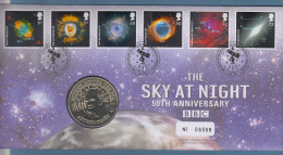 Großbritannien Coin-FDC 2007, Astronomie, "The Sky At Night", Mit Gedenkmedaille - Other & Unclassified