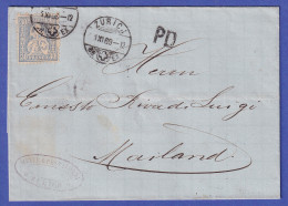 Schweiz 1869 Helvetia 30 Rp Mi.-Nr. 33 Auf Brief Aus ZÜRICH Nach MAILAND - Autres & Non Classés