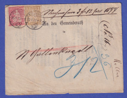 Schweiz 1877 Mi.-Nr. 29 U. 30 Auf Drucksache Aus RORSCHACH Nach St. GALLENKAPPEL - Other & Unclassified