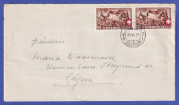 Schweiz 1939 Mi.-Nr. 356 Paar Auf Brief Von SOLOTHURN Nach LUZERN - Other & Unclassified