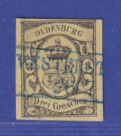 Oldenburg 1859 Wappen 3 Groschen Mi.-Nr. 8 Gestempelt Gepr. BRETTL - Oldenburg