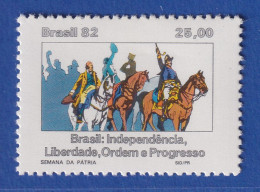 Brasilien 1982 160 Jahre Unabhängigkeit Pedro I.  Mi.-Nr. 1919 ** - Otros & Sin Clasificación