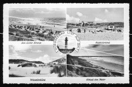 Orig. Foto AK 50er Jahre Mehrbild Nordseebad List Auf Sylt, Strand, Ortspartie - Sylt