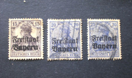 GERMANIA GERMANY ALLEMAGNE DEUTSCHLAND BAVIERE BAYERN 1919 FRANCOBOLLI DI ALLEMAGNE SURCHANGES - Used