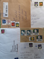 Deutschland, Allemagne 2012 - 2021  Lot De 6 Lettres Avec Affranchissement Divers Usage Courant Fleurs BLUMEN , TB - Brieven En Documenten