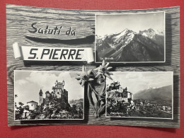 Cartolina - Saluti Da Saint-Pierre ( Valle D'Aosta ) - Vedute Diverse - 1961 - Other & Unclassified