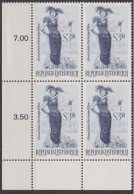 1970 , Mi 1333 ** (1) -  4er Block Postfrisch - Berühmte Operetten , Die Lustige Witwe - Neufs