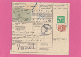 PAKETKARTE AUS OVERSCHE AN EINEM LAZARETT IN TRIER MIT DEUTSCHE ZOLLQUITTUNG,1942. - Cartas & Documentos