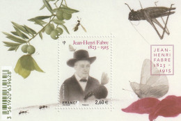 France 2015 Jean Henri Fabre Entomologiste Français Bloc Feuillet N°f4980 Neuf** - Mint/Hinged