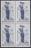 1970 , Mi 1333 ** (6) -  4er Block Postfrisch - Berühmte Operetten , Die Lustige Witwe - Ungebraucht