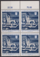 1970 , Mi 1334 ** (3) -  4er Block Postfrisch - 25 Jahre Bregenzer Festspiele - Unused Stamps