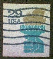 United States, Scott #2591A, Used(o), 1991, Torch Of Liberty, 29¢, Turquoise, Gold, And Black - Usados