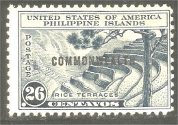 XW01-3072 USA Philippines Rice Terrasse Rizière Riz Rice Surcharge COMMONWEALTH - Agriculture