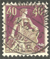 XW01-3044 Suisse 1925 Helvetia 40c - Usados