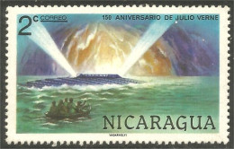 XW01-3014 Nicaragua Jules Verne Sous-Marin Submarine Nautilus No Gum - U-Boote