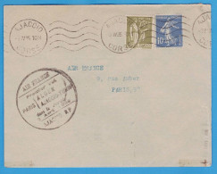 LETTRE PAR AVION - AIR FRANCE - PREMIER VOL PARIS AJACCIO TUNIS DU 2 AVRIL 1935 - AJACCIO (CORSE) POUR PARIS - 1927-1959 Lettres & Documents