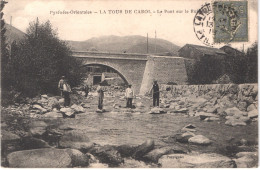 FR66 LATOUR DE CAROL - LA TOUR DE CAROL - Le Pont Sur Le Ruisseau De Carol - Ramassage Du Sable - Animée - Belle - Other & Unclassified