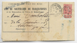PAIX 50C PUB D.G LETTRE BEAUMONT LOMAGNE 14.10.1930 + GRIFFE SUR AVIS DE SOUFFRANCE - 1921-1960: Modern Period