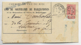 PAIX 50C PUB D.G LETTRE BEAUMONT LOMAGNE 14.10.1930 + GRIFFE SUR AVIS DE SOUFFRANCE - 1921-1960: Période Moderne