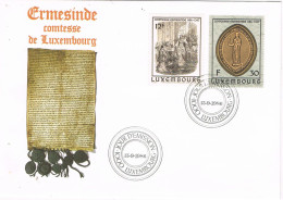 55193. Carta F.D.C. LUXEMBOURG 1986. ERMESINDA, Condesa De Luxembourg - Postwaardestukken