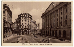 MILANO PIAZZA CRISPI E CORSO DEL LITTORIO - 1939 - Vedi Retro - Formato Piccolo - Milano