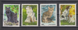 Yvert 3283 / 3286 Chiens Et Chats Cachets Ronds - Used Stamps