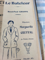 PATRIOTIQUE 14 -18/  LE BATELEUR RENE PAUL GROFFE  /MARGUERITE GREYVAL - Partituren