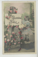 ENFANTS - LITTLE GIRL - MAEDCHEN - Jolie Carte Fantaisie Fillette Avec Palette De Peinture "Bonne Fête " - Portretten