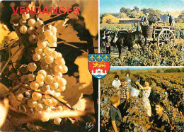 Vignes - Vendanges En Bordelais - Multivues - Boeufs - Charrette - Vendanges - Raisins - Vin - CPM - Voir Scans Recto-Ve - Vignes