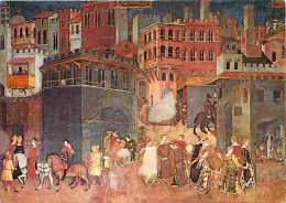 Art - Peinture - Ambrogio Lorenzetti - La Vita In Citta - CPM - Voir Scans Recto-Verso - Peintures & Tableaux