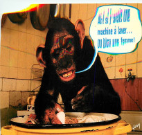 Animaux - Singes - Chimpanzé - Carte à Message - Collection Singeries - Carte Humoristique - Carte Neuve - CPM - Voir Sc - Monos