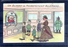 Carte Illustrée. Un Bureau De Recrutement Allemand - Guerre 1914-18