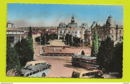 03 VICHY Reine Des Villes D'Eaux Esplanade Hôtel De Ville Nombreux BUS Autobus Cars Autocars Anciens VOIR DOS - Vichy