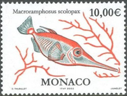 MONACO 2002 DEFINITIVES, €10 FISH** - Poissons