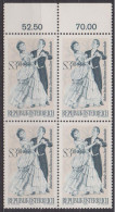 1970 , Mi 1340 ** (2) -  4er Block Postfrisch - Berühmte Operetten , Zwei Herzen Im Dreivierteltakt - Unused Stamps