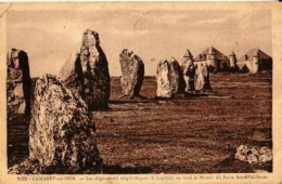 Camaret   P10   CPA 9X14           Les Alignements Mégalithiques De Lagadjar, Au Fond Manoir Du Poète Saint Pol Roux ( G - Camaret-sur-Mer