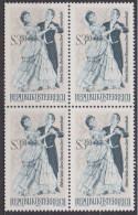 1970 , Mi 1340 ** (4) -  4er Block Postfrisch - Berühmte Operetten , Zwei Herzen Im Dreivierteltakt - Neufs