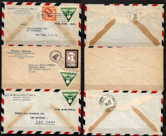 DOMINICANA DOMINICAN REPUBLIC STAMPS,  3 COVERS TO USA, 1940 - Dominican Republic