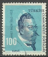Turkey; 1964 Cultural Celebrities 100 K. ERROR "Shifted Printing" - Gebruikt