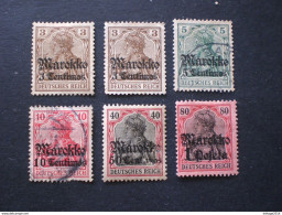 GERMANIA GERMANY ALLEMAGNE DEUTSCHLAND UFFICI IN MAROCCO 1905 German Empire Stamps Surcharged + WM X 1 PESETA SU 80 PF - Marokko (kantoren)