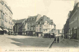 22 - Dinan - La Rue Du Marché Et La Rue Cocherel - Animée - CPA - Voir Scans Recto-Verso - Dinan