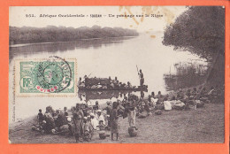 21484 / ⭐ SOUDAN ◉ Bac Pirogue Passage Sur Le NIGER Afrique Occidentale 1909 à Yvonne MONESTIE Toulouse ◉ FORTIER 254 - Soedan
