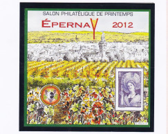 21499 / CNEP NON-DENTELE Y.T N°60 EPERNAY Salon Philatélique PRINTEMPS 2012 Par IROLLAT Bloc Feuillet C.N.E.P N** MNH - CNEP