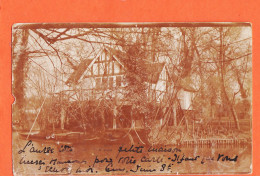 21157 / UK Rare Carte-Photo MAIDENHEAD 8 Jun 1906 Berkshire Cottage Stilts By River Sur Pilotis Bord Rivière - Andere & Zonder Classificatie