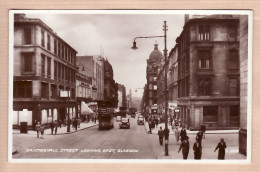 21111 / SAUCHIEHALL Lanarkshire Street Looking EAST GLASGOW Very Busy Scene 1930s Photograph VALENTINE'S 5913 - Lanarkshire / Glasgow