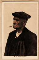 21373 /⭐ ◉ Euskadi Types BASQUES Homme Fumeur à La Pipe 1930s Pays Basque - CAP 2 Etnic Pyrénées - Other & Unclassified